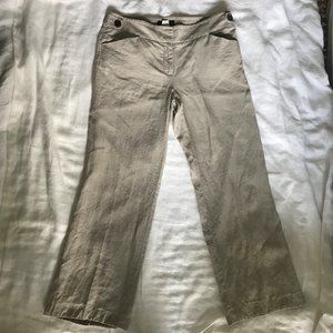 J. Crew Baird McNutt Favorite Fit Linen Pant Beige 10
